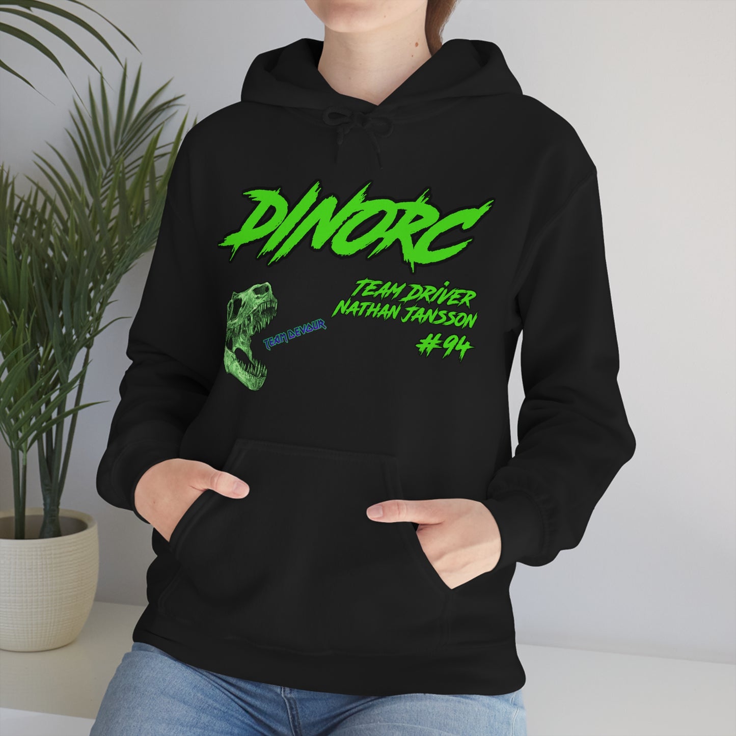 Team Driver Nathan Jansson DinoRC Logo Hooded Sweatshirt Heavy Blend™ Hooded Sweatshirt
