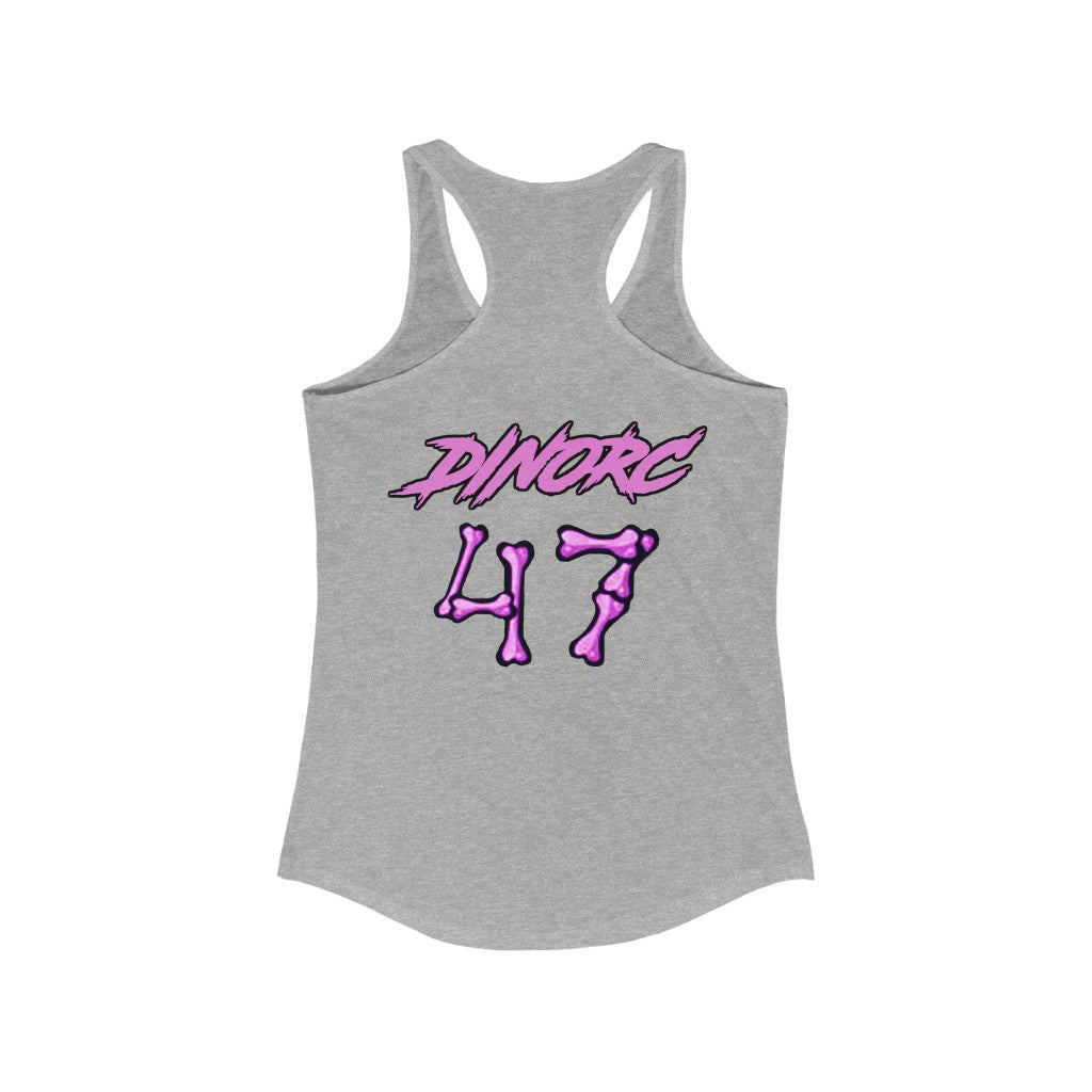 Front/Back Kaitlyn Tremor Dino's Divas Women's Ideal Racerback Tank 2