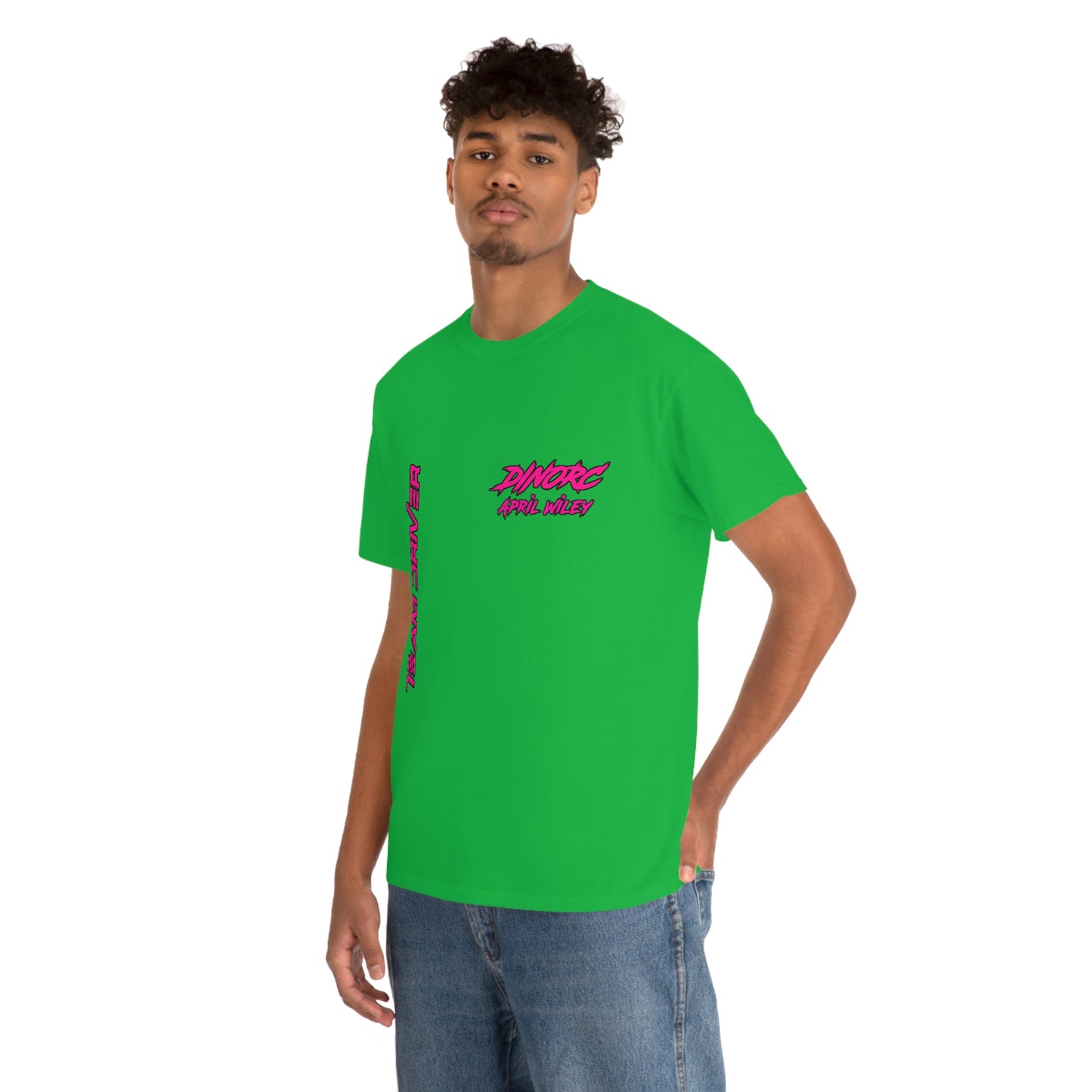 Vertical Team Driver April Wiley Dino's Divas Front and Back DinoRc Logo T-Shirt S-5x 5 colors