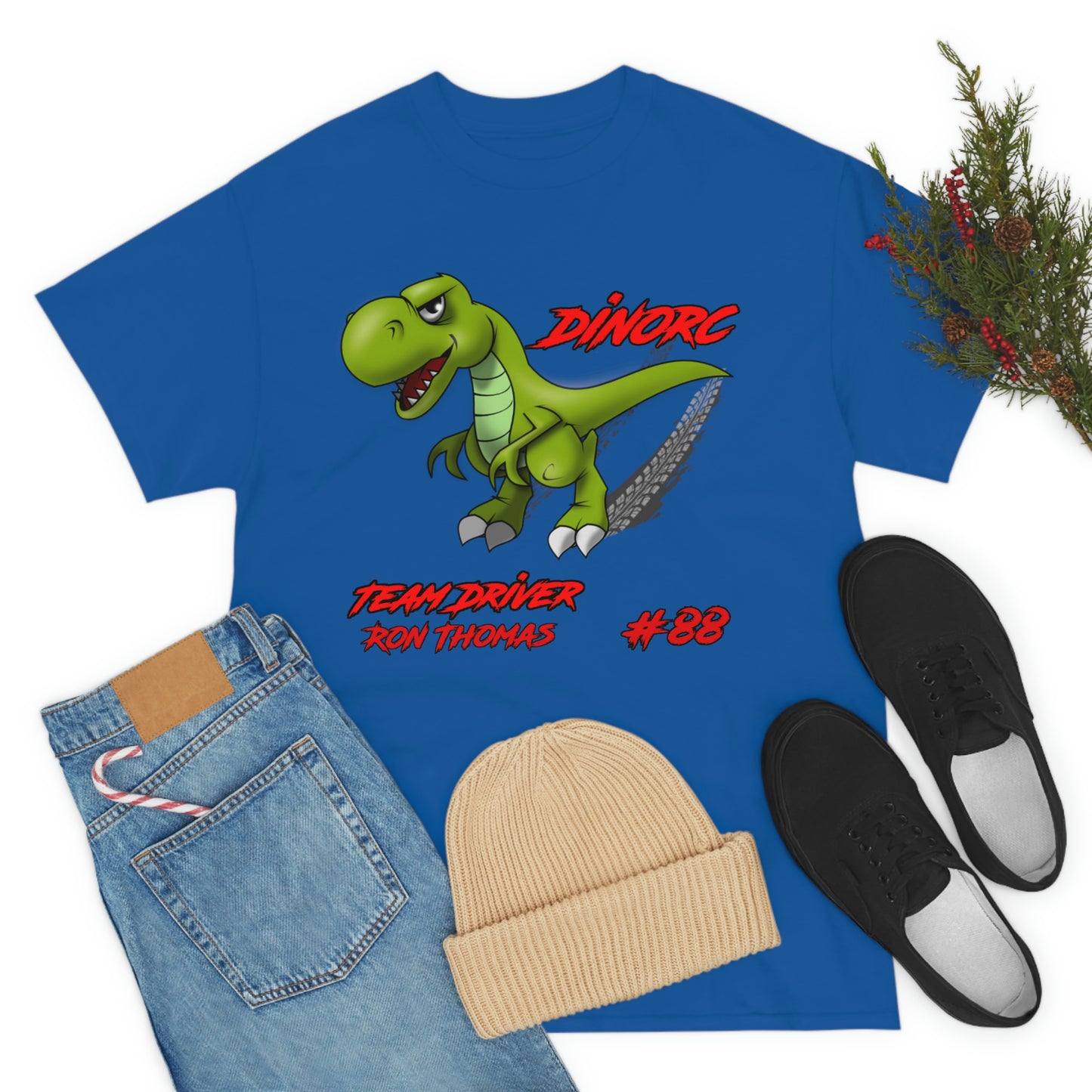 Team Driver Ron Thomas and 30' Ford Coupe Front and Back DinoRc Logo T-Shirt S-5x 5 colors