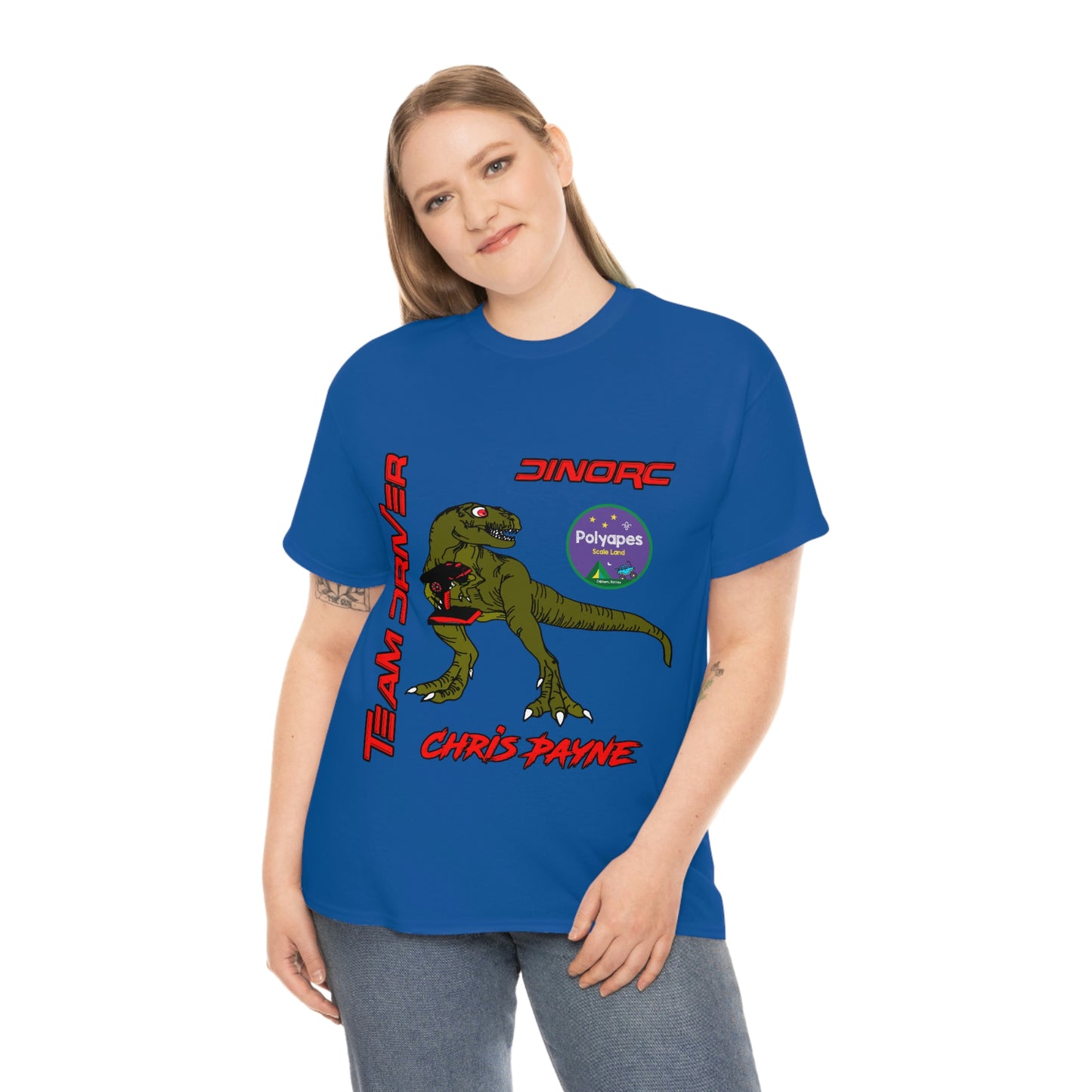 Chris Payne Raptor DinoRC Team Driver logo Front and Back DinoRc Logo T-Shirt S-5x 5 colors