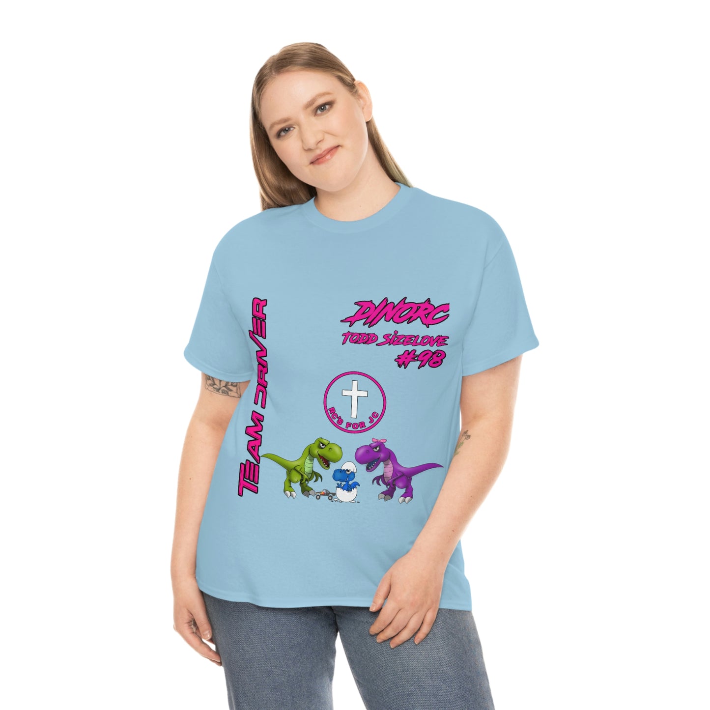 Team Driver Todd Sizelove truck logo Front and Back DinoRc Logo T-Shirt S-5x 5 colors