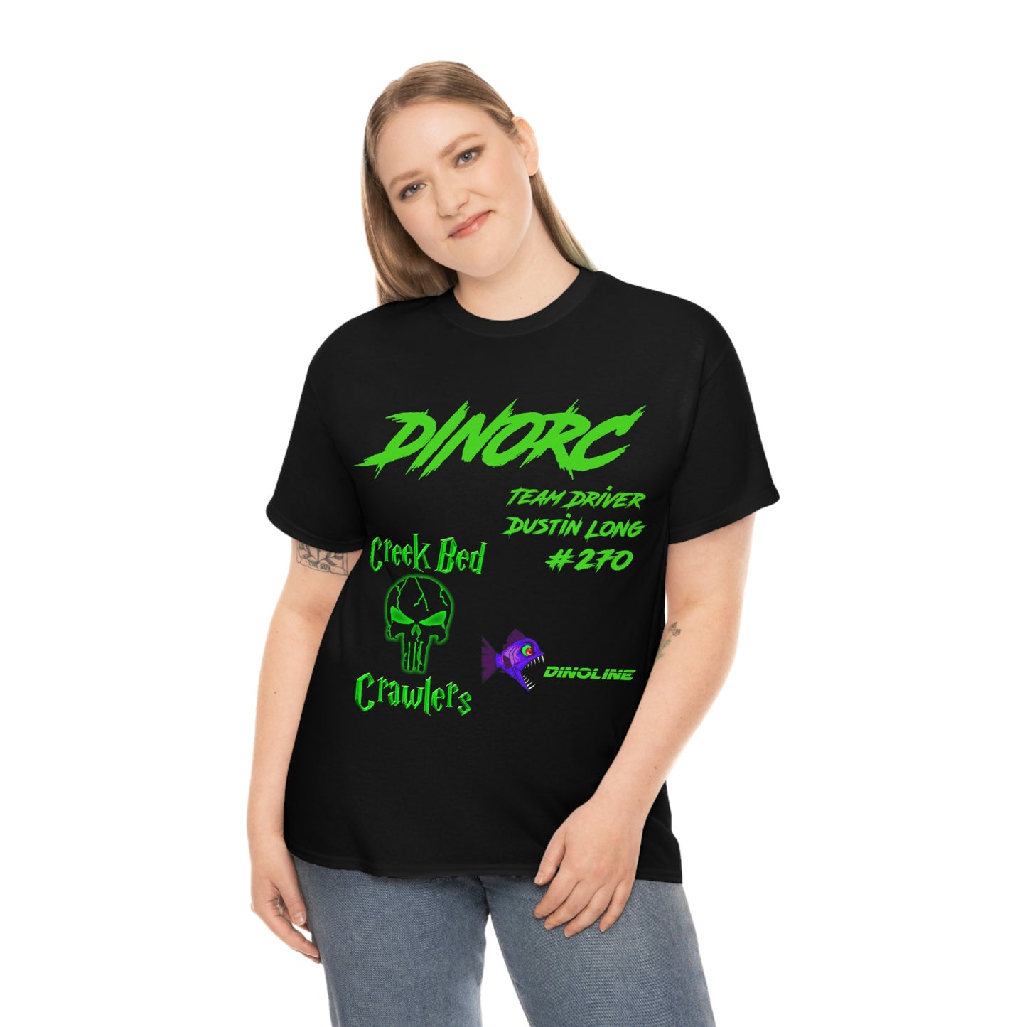 Team Driver Dustin Long logo Front and Back DinoRc Logo T-Shirt S-5x 5 colors