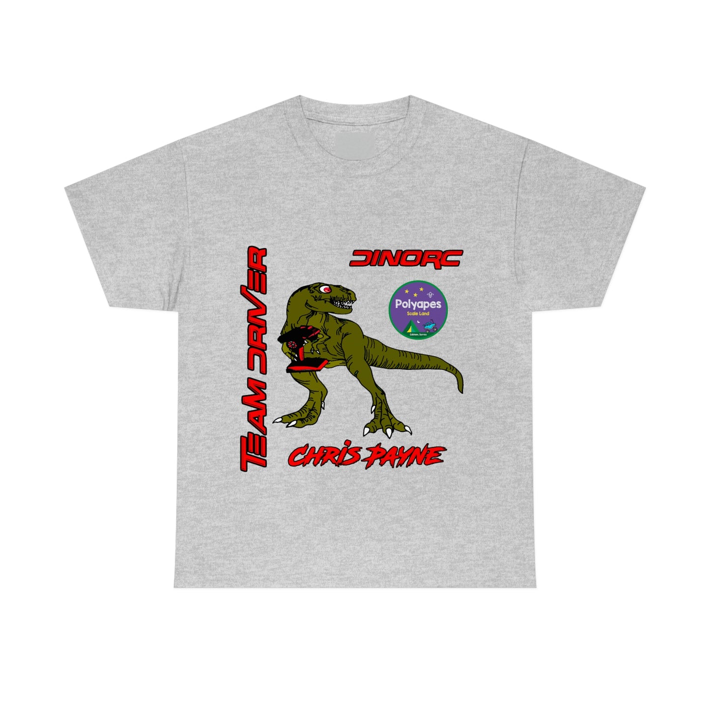 Chris Payne Raptor DinoRC Team Driver logo Front and Back DinoRc Logo T-Shirt S-5x 5 colors