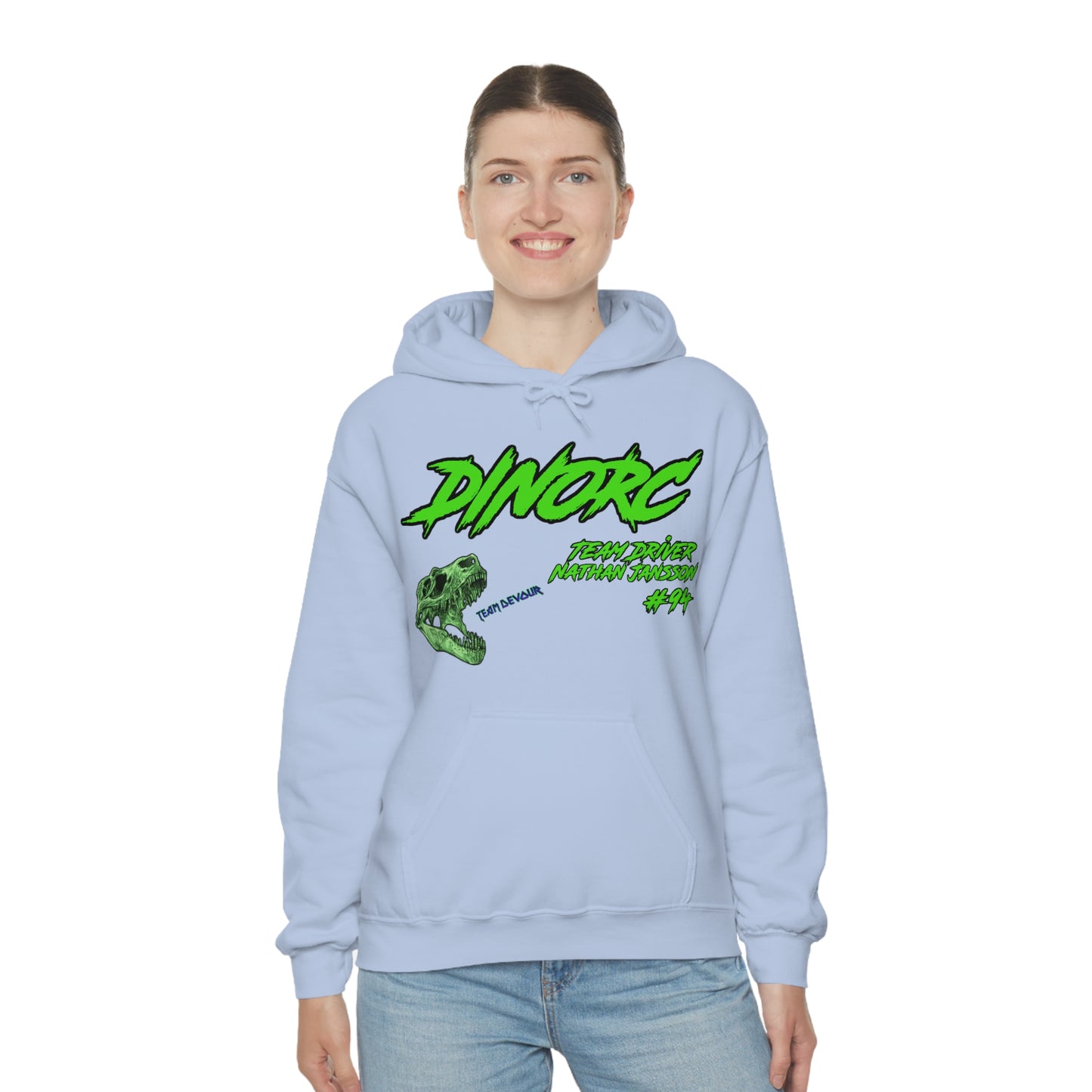 Team Driver Nathan Jansson DinoRC Logo Hooded Sweatshirt Heavy Blend™ Hooded Sweatshirt
