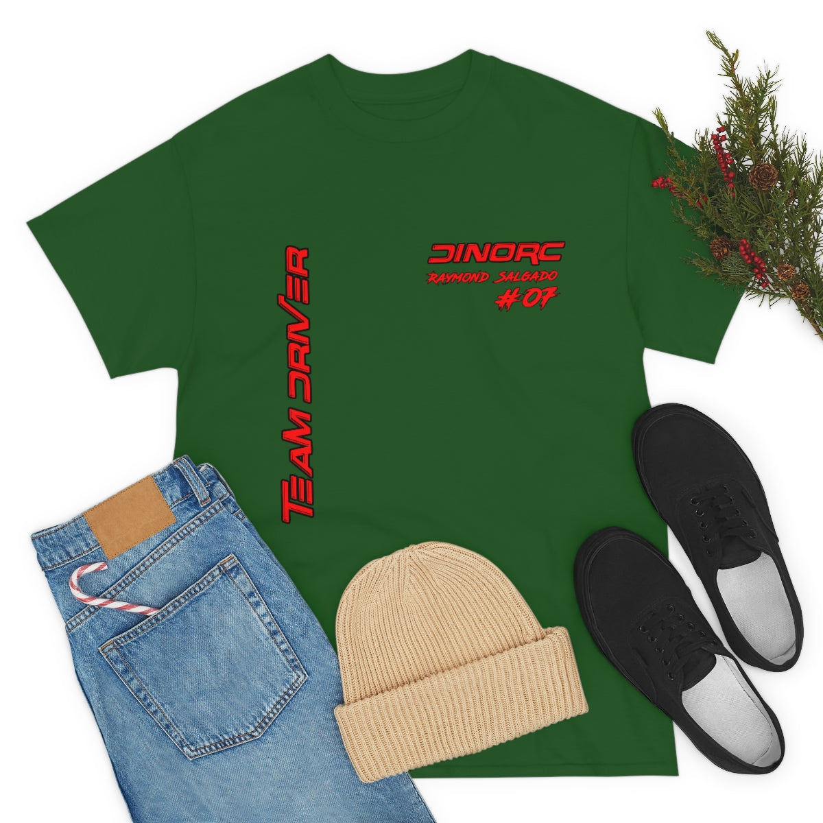 Team Driver Raymond Salgado Front and Back DinoRc Logo T-Shirt S-5x 5 colors