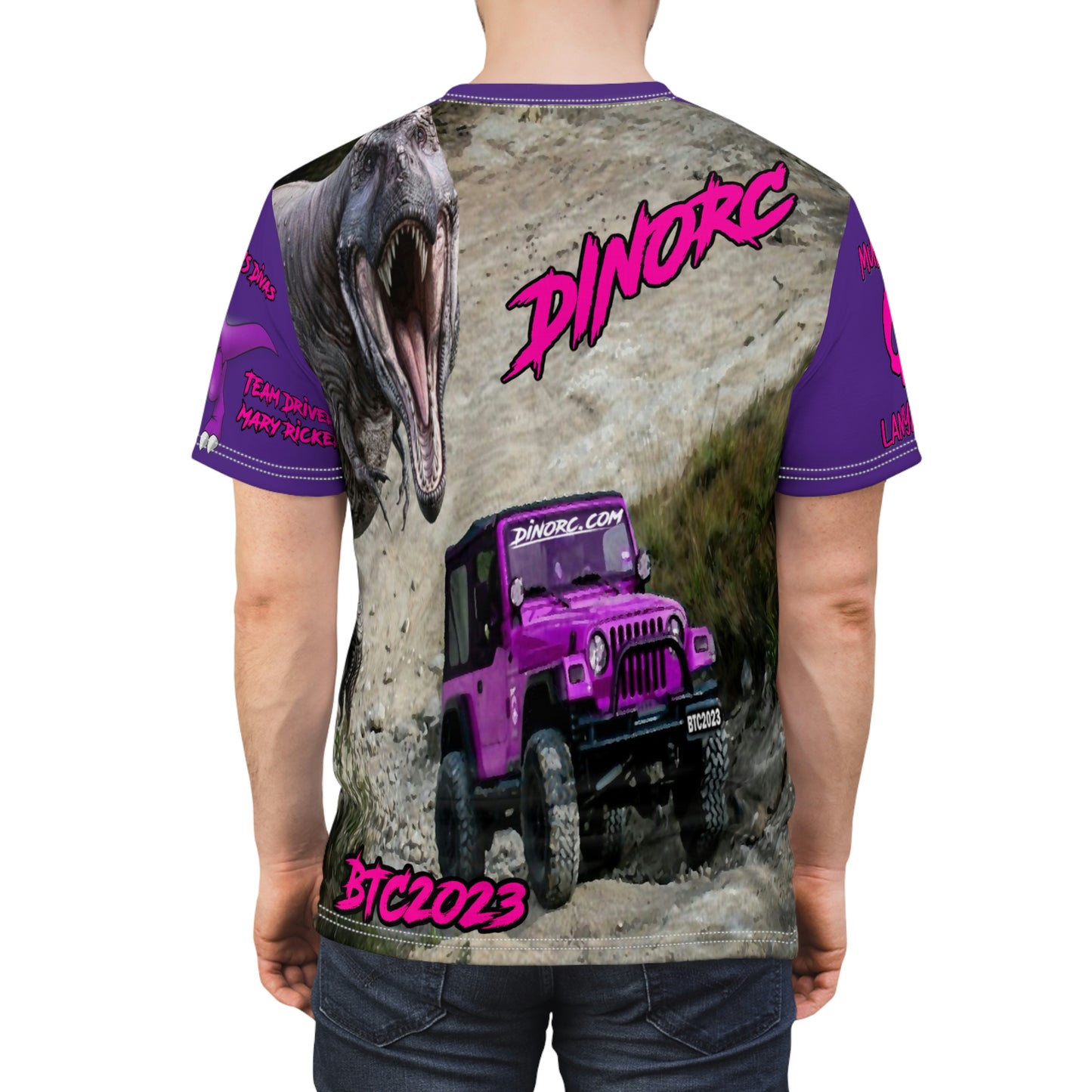 Murnie's RC Laynards Dino Diva's BTC2023 T Shirt purple Sleeves
