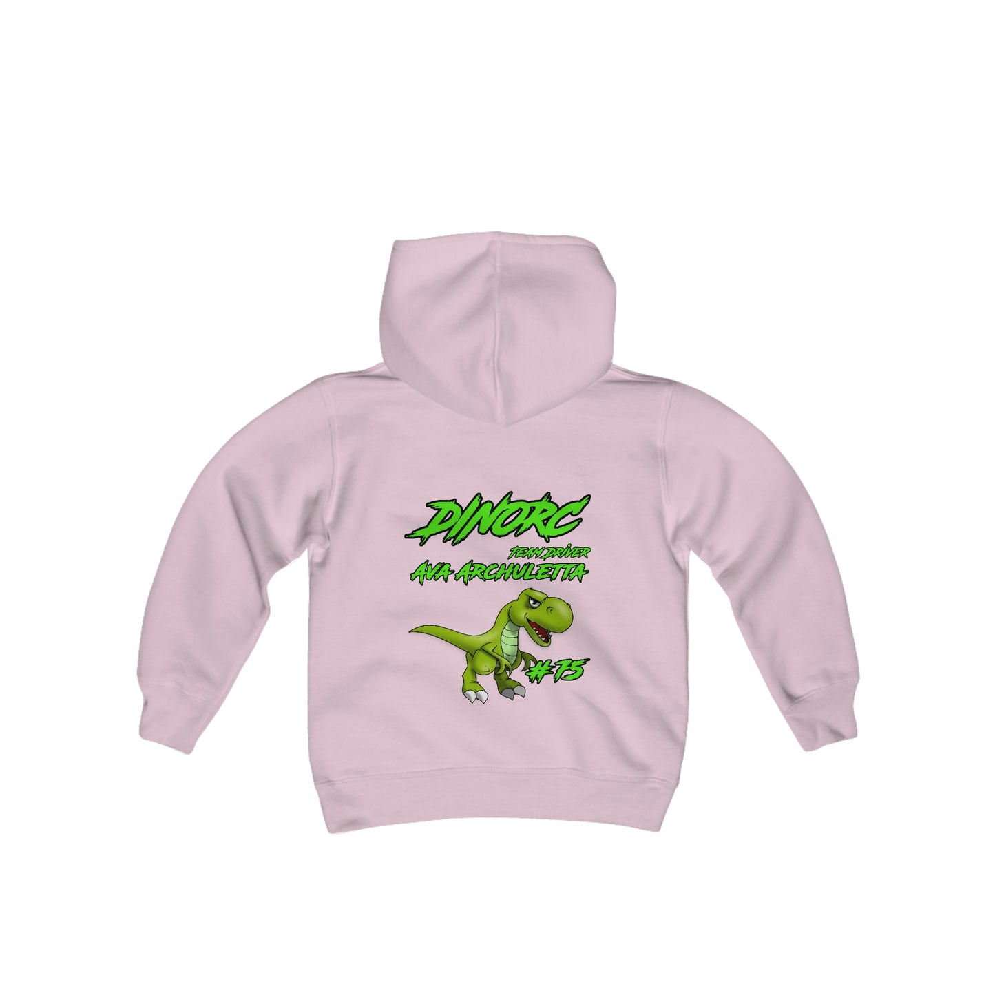 Ava Archuletta Team Driver DinoRC Logo Youth Heavy Blend Hooded Sweatshirt