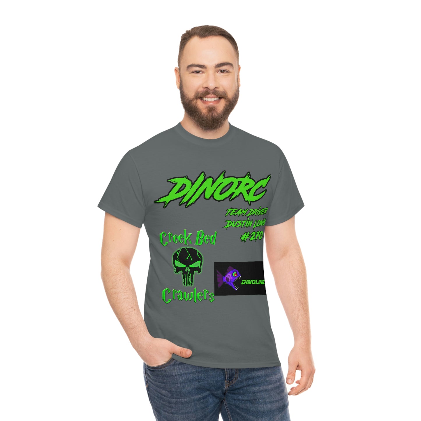 Team Driver Dustin Long logo Front and Back DinoRc Logo T-Shirt S-5x 5 colors