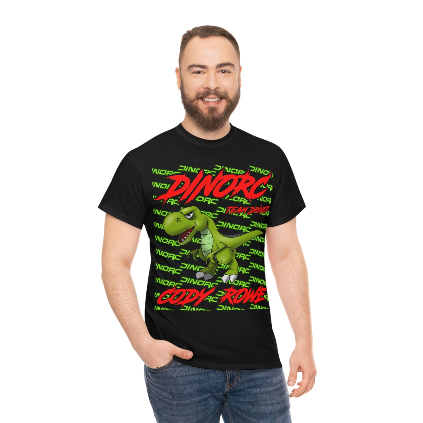 Team Driver Cody Rowe Front and Back DinoRc Logo T-Shirt S-5x 5 colors