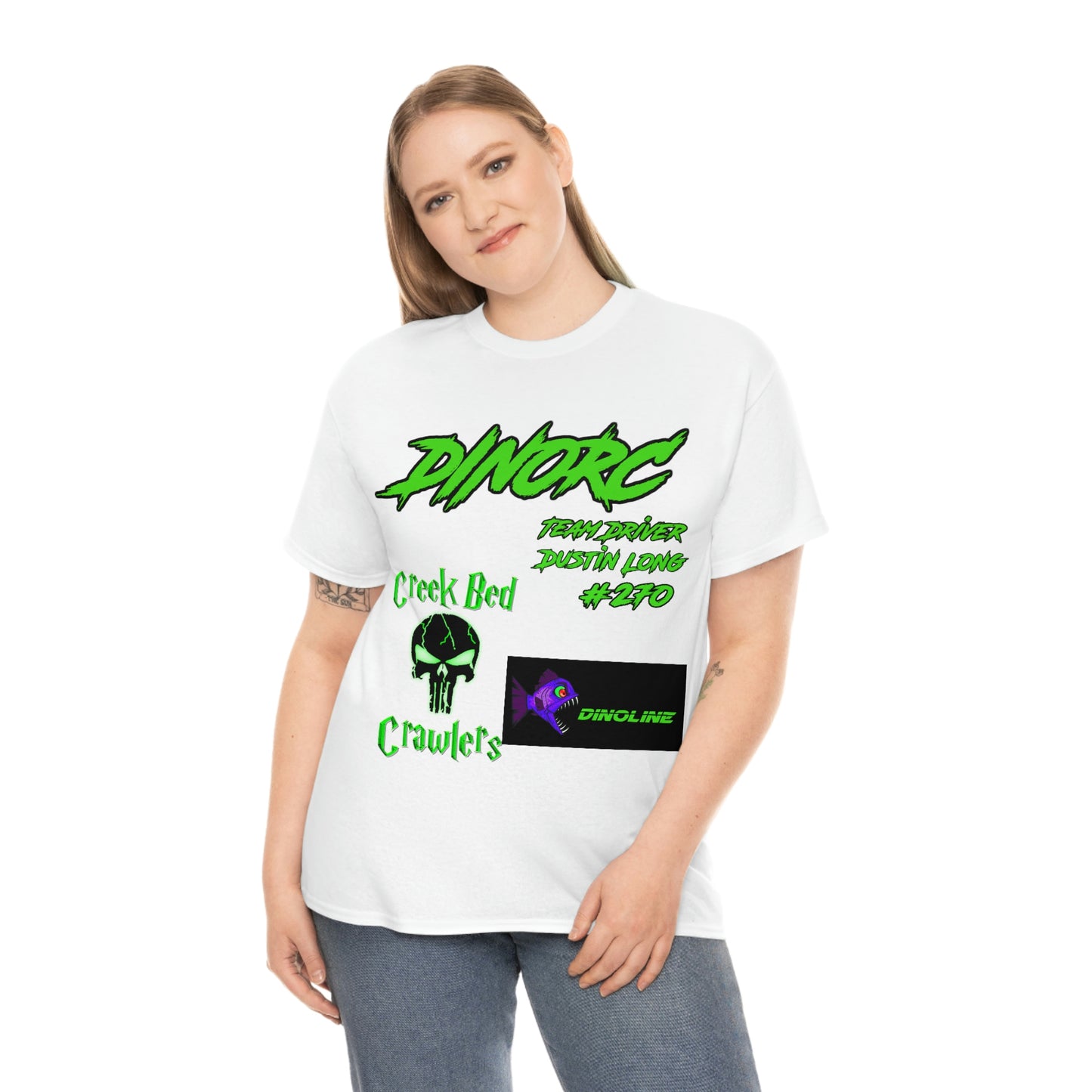 Team Driver Dustin Long logo Front and Back DinoRc Logo T-Shirt S-5x 5 colors