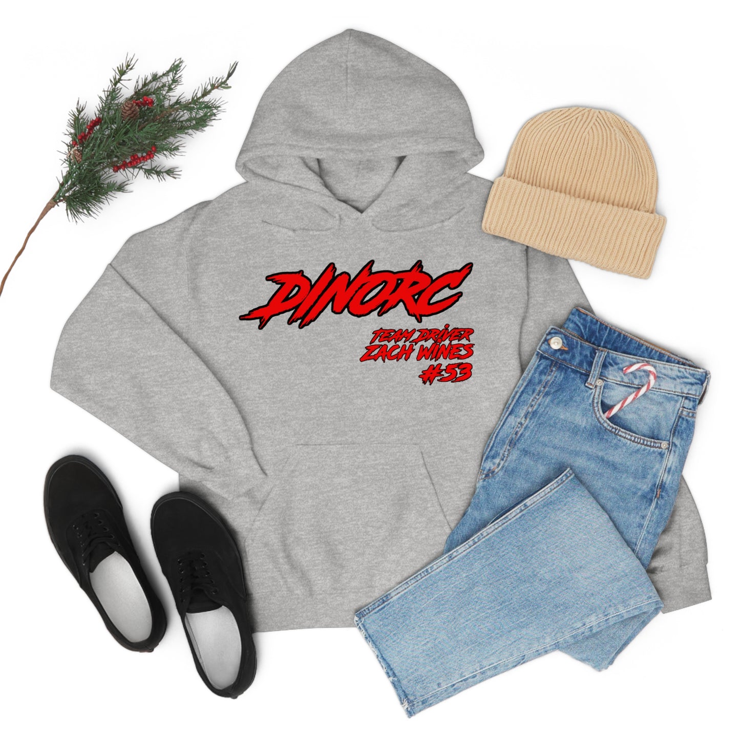 Team Driver Zach Wines DinoRC Logo Hooded Sweatshirt Heavy Blend™ Hooded Sweatshirt