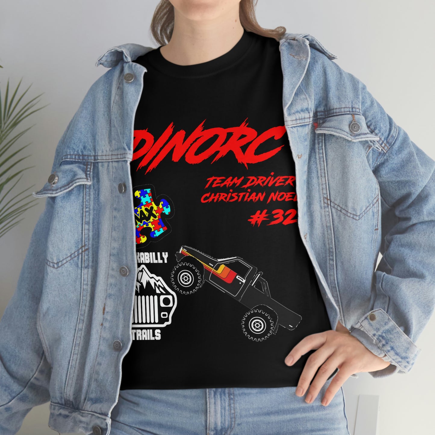 Team Driver Christian Noel truck logo Front and Back DinoRc Logo T-Shirt S-5x 5 colors