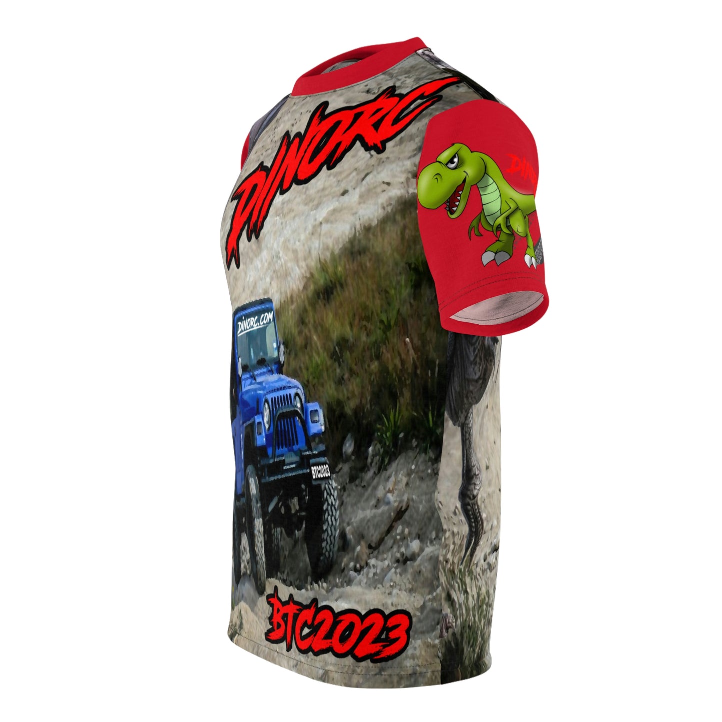 DinoRC BTC2023 Team Driver T Shirt Red Sleeves
