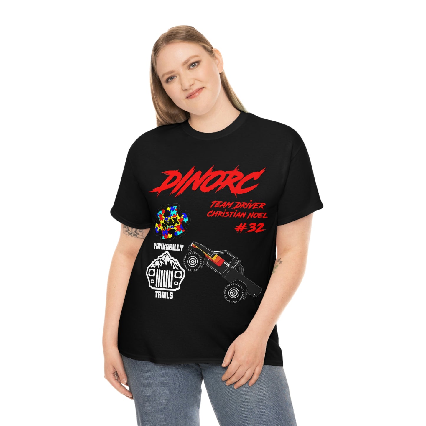 Team Driver Christian Noel truck logo Front and Back DinoRc Logo T-Shirt S-5x 5 colors