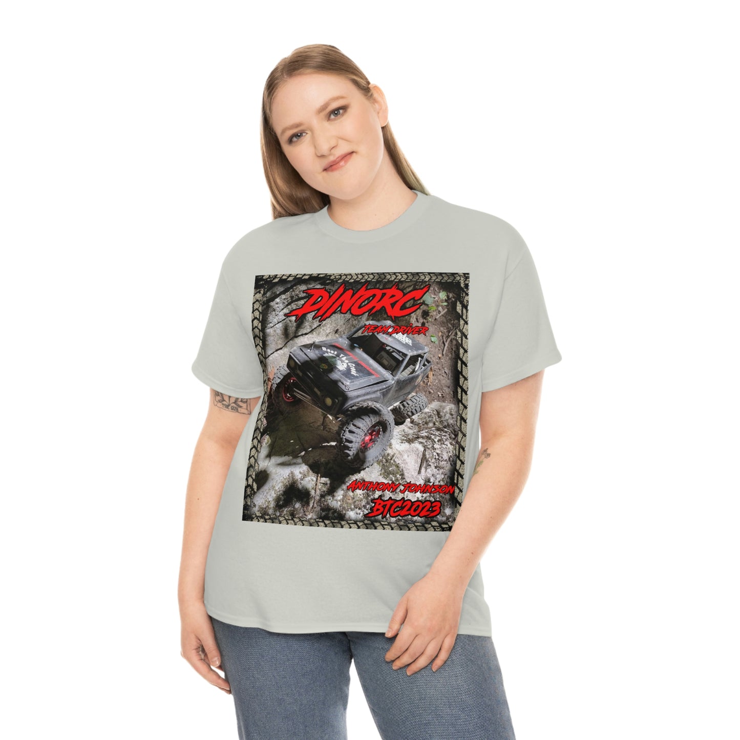 Anthony Johnson T rex DinoRC Team Driver truck logo Front and Back DinoRc Logo T-Shirt S-5x 5 colors
