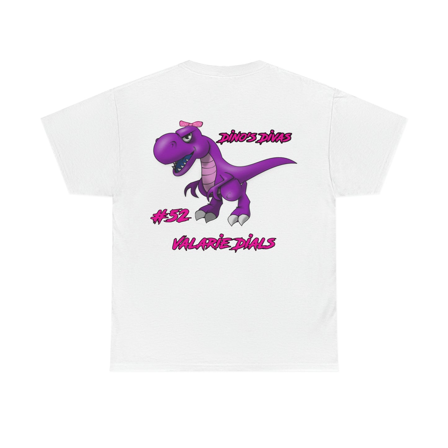Team Driver Valarie Dials Dino's Divas Front and Back DinoRc Logo T-Shirt S-5x 5 colors