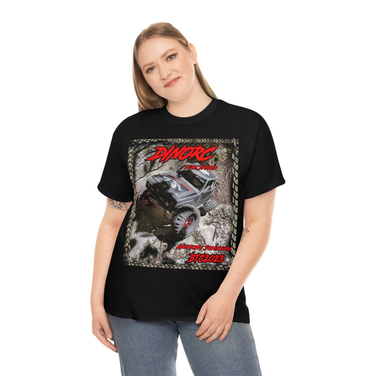 Anthony Johnson T rex DinoRC Team Driver truck logo Front and Back DinoRc Logo T-Shirt S-5x 5 colors