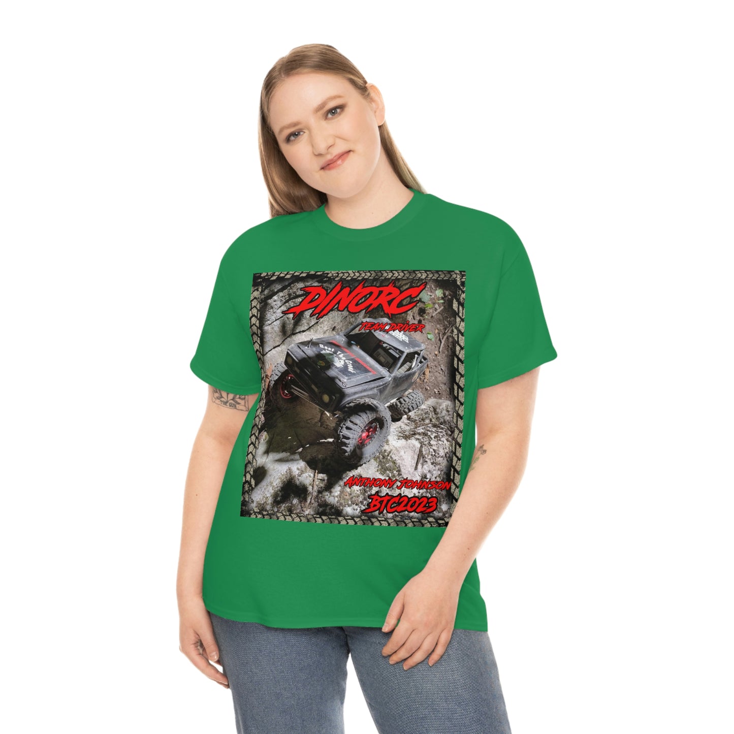 Anthony Johnson T rex DinoRC Team Driver truck logo Front and Back DinoRc Logo T-Shirt S-5x 5 colors