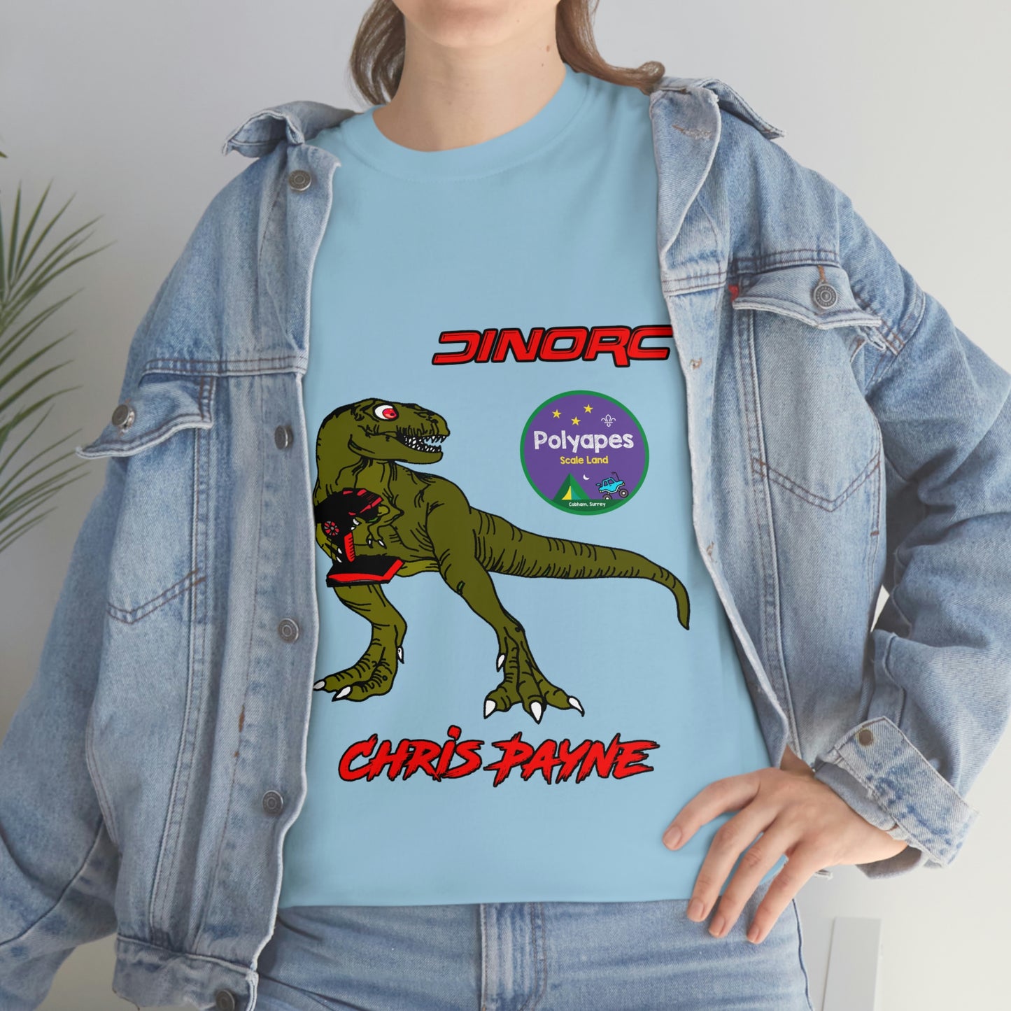 Chris Payne Raptor DinoRC Team Driver logo Front and Back DinoRc Logo T-Shirt S-5x 5 colors