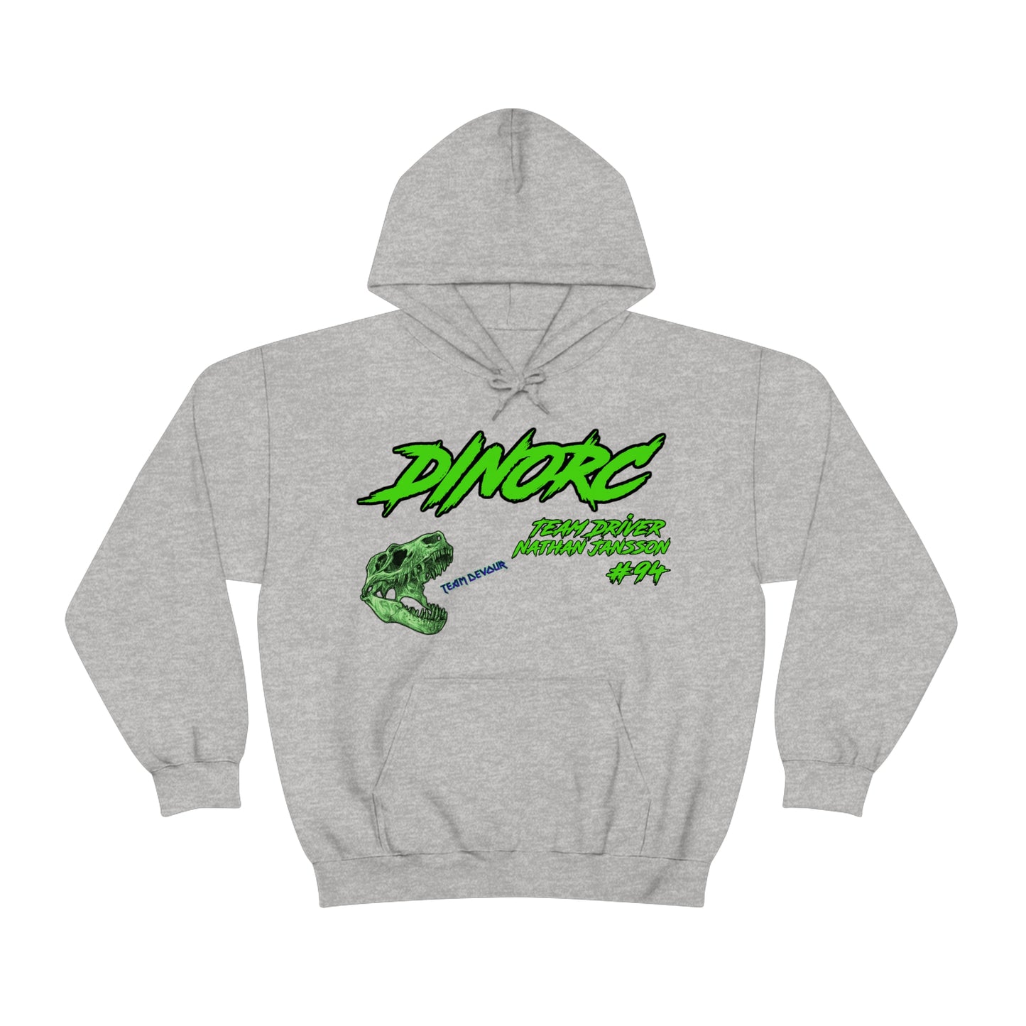 Team Driver Nathan Jansson DinoRC Logo Hooded Sweatshirt Heavy Blend™ Hooded Sweatshirt