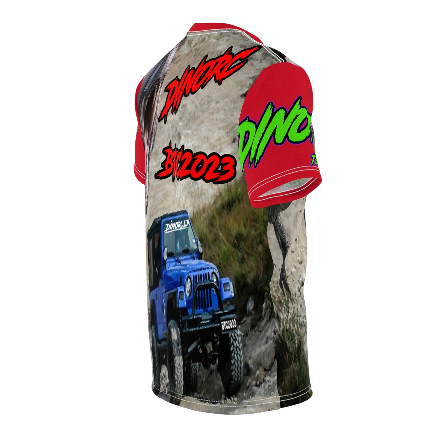 DinoRC BTC2023 Team Driver T Shirt Red Sleeves