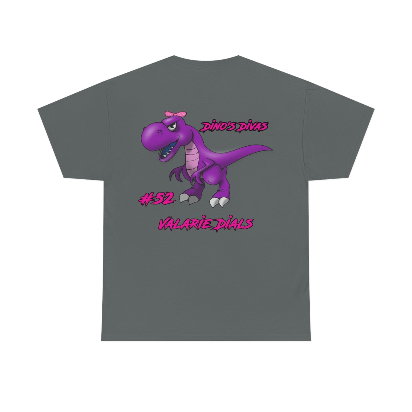 Team Driver Valarie Dials Dino's Divas Front and Back DinoRc Logo T-Shirt S-5x 5 colors