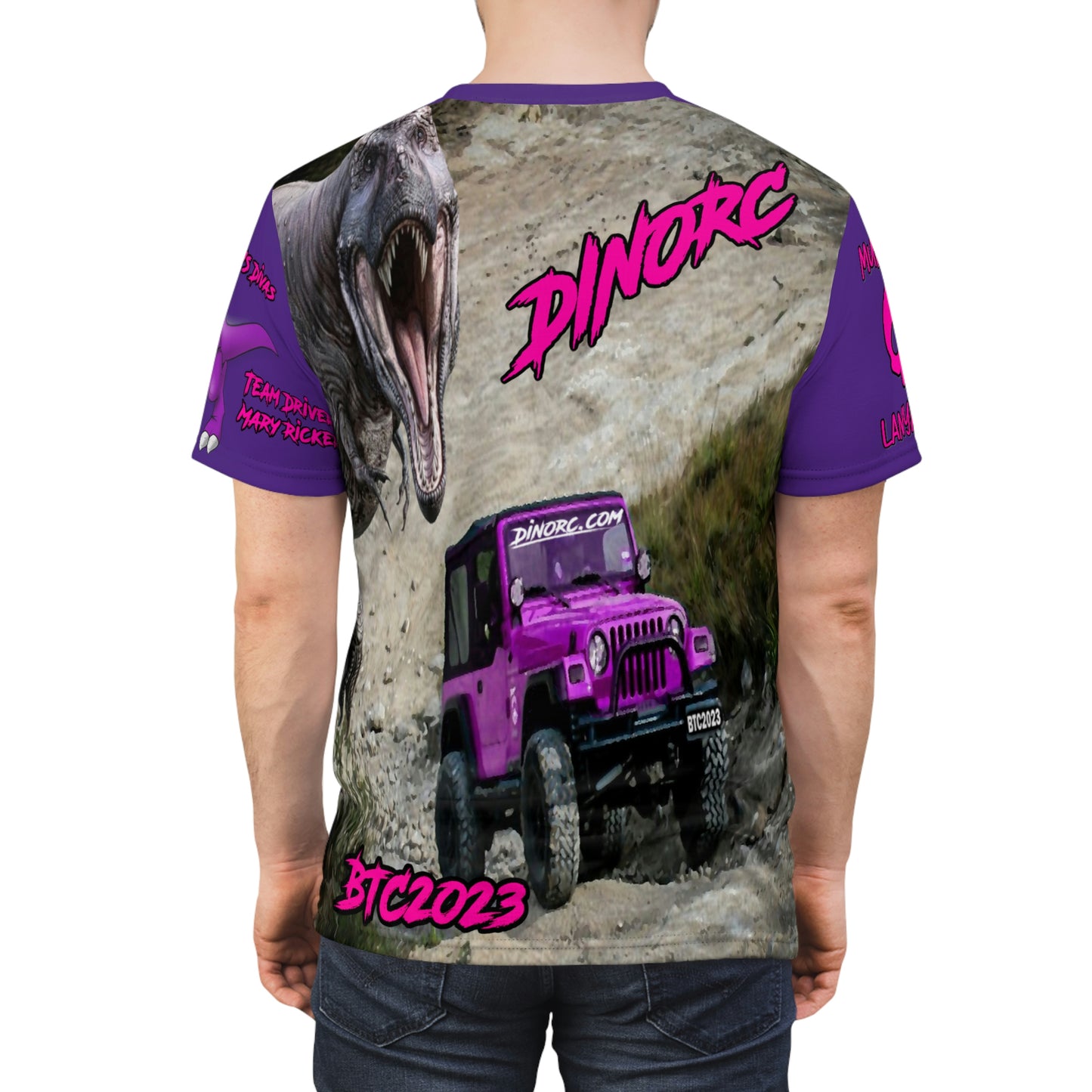 Murnie's RC Laynards Dino Diva's BTC2023 T Shirt purple Sleeves