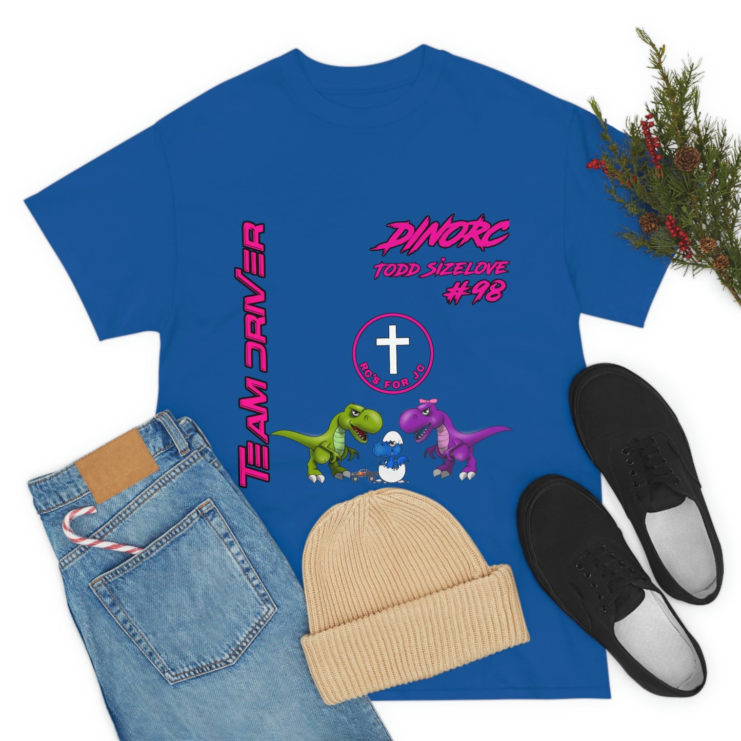 Team Driver Todd Sizelove truck logo Front and Back DinoRc Logo T-Shirt S-5x 5 colors