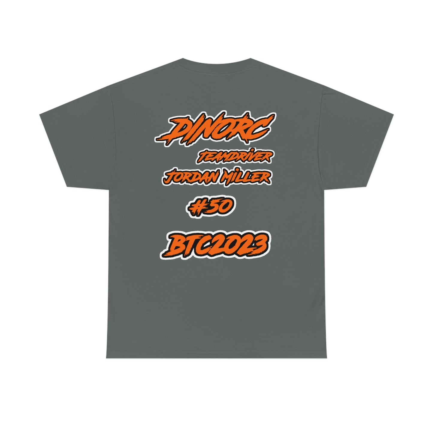 Team Driver Jordan Miller Front and Back DinoRc Logo T-Shirt S-5x 5 colors