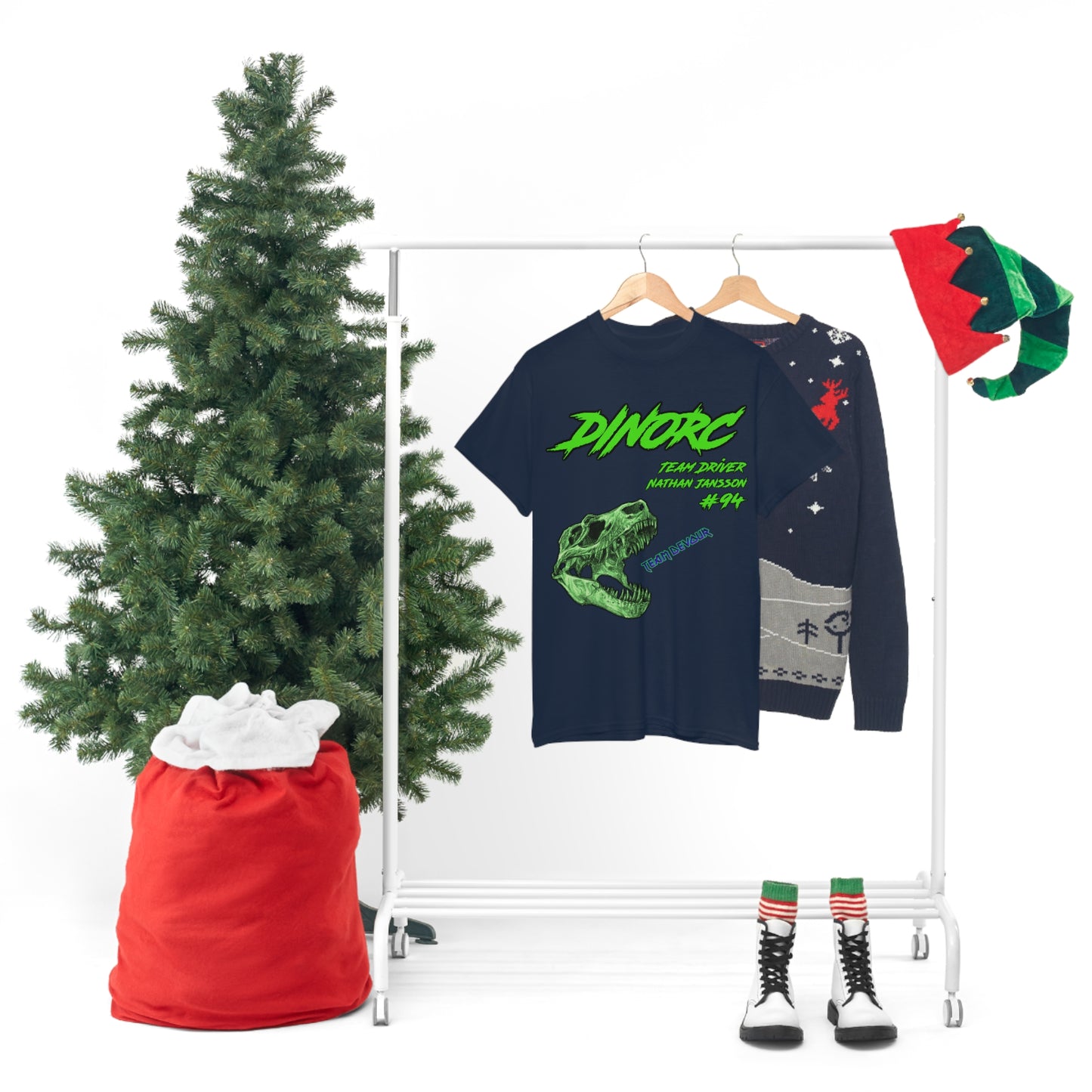 Team Driver Nathan Jansson Team Devour logo Front and Back DinoRc Logo T-Shirt S-5x 5 colors