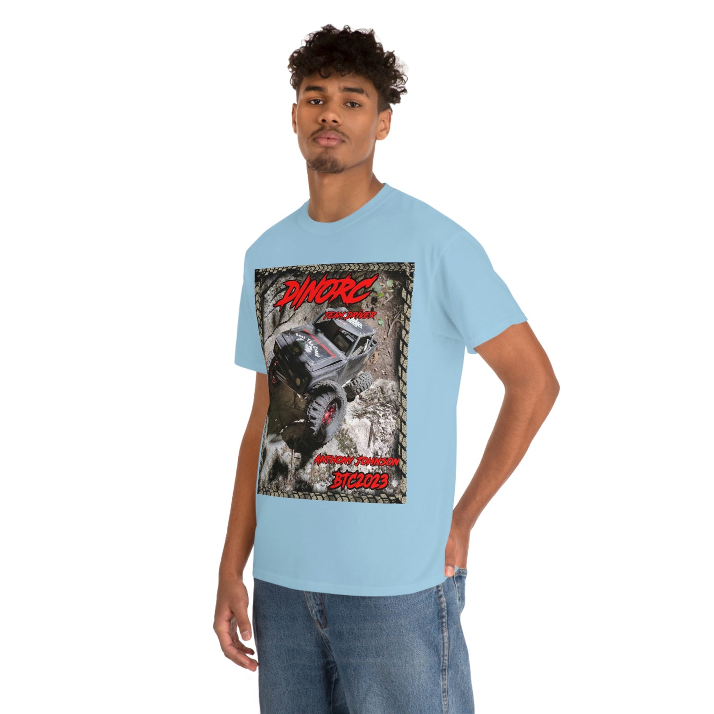 Anthony Johnson T rex DinoRC Team Driver truck logo Front and Back DinoRc Logo T-Shirt S-5x 5 colors