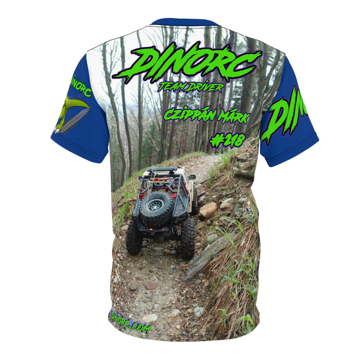 Czippin Mark DinoRC Team Driver T Shirt Blue Sleeves