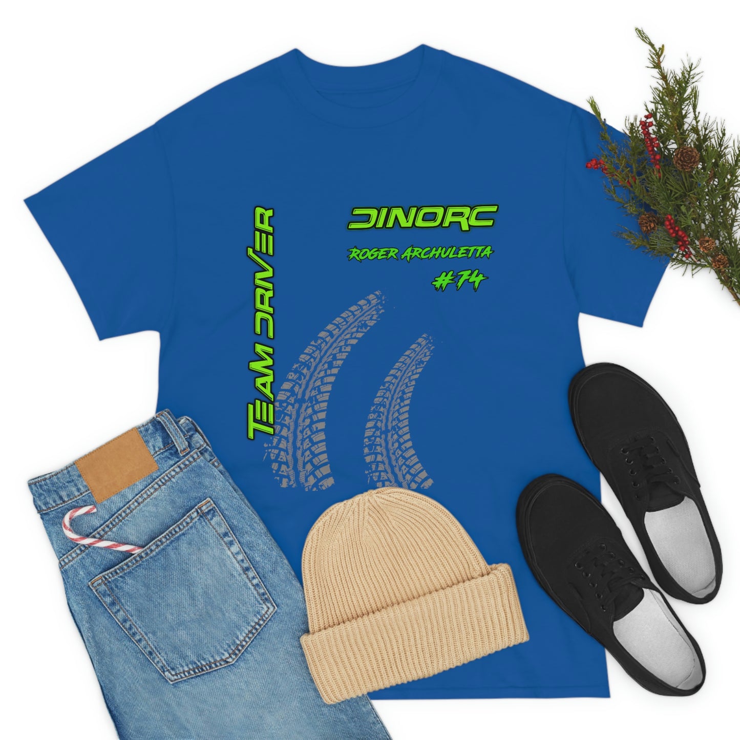 Team Driver Roger Archuletta Front and Back DinoRc Logo T-Shirt S-5x 5 colors