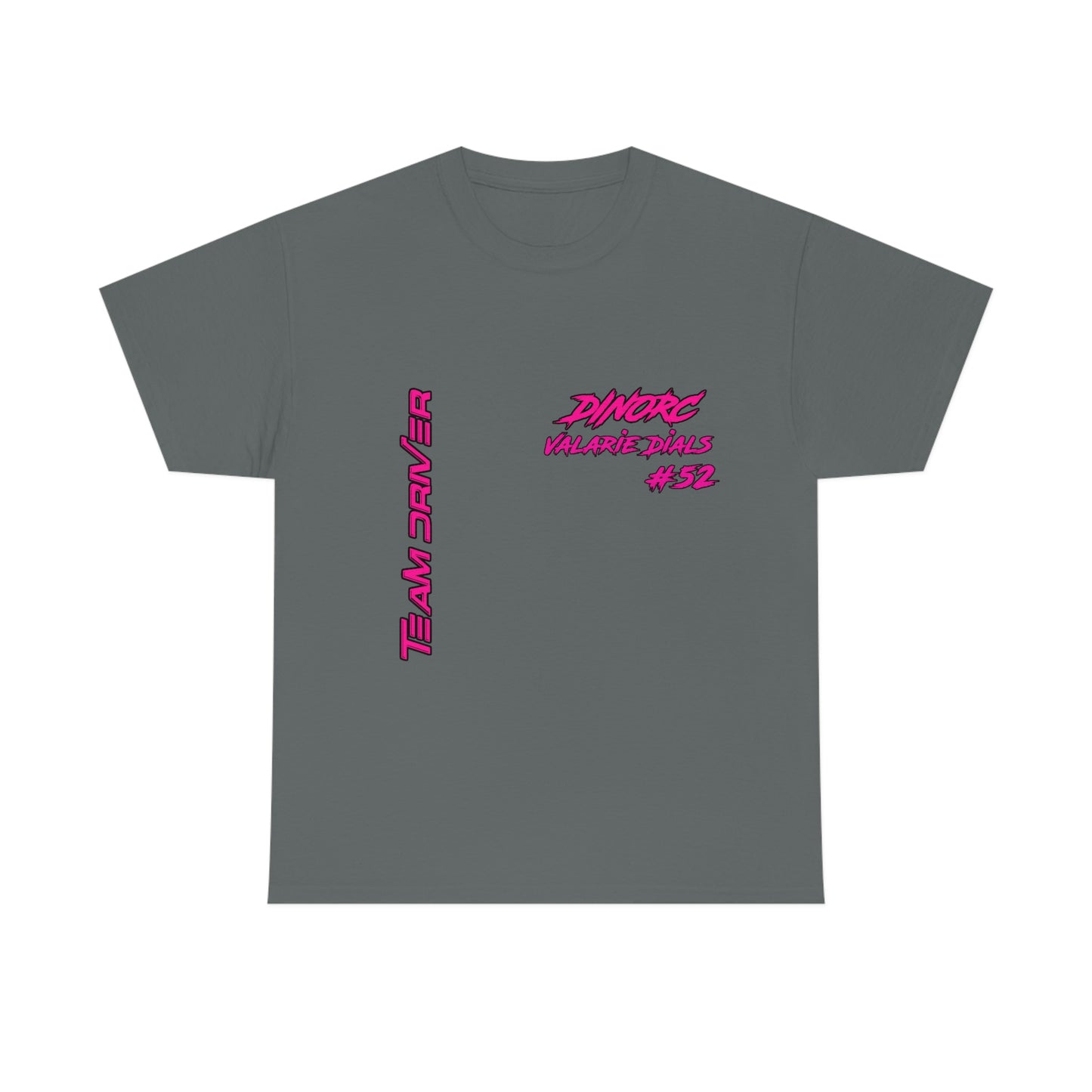 Team Driver Valarie Dials Dino's Divas Front and Back DinoRc Logo T-Shirt S-5x 5 colors