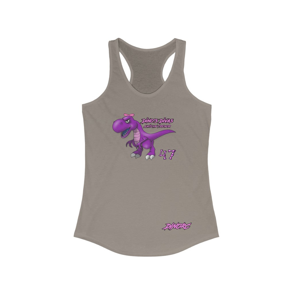 Kaitlyn Tremor Dino's Divas Women's Ideal Racerback Tank 2