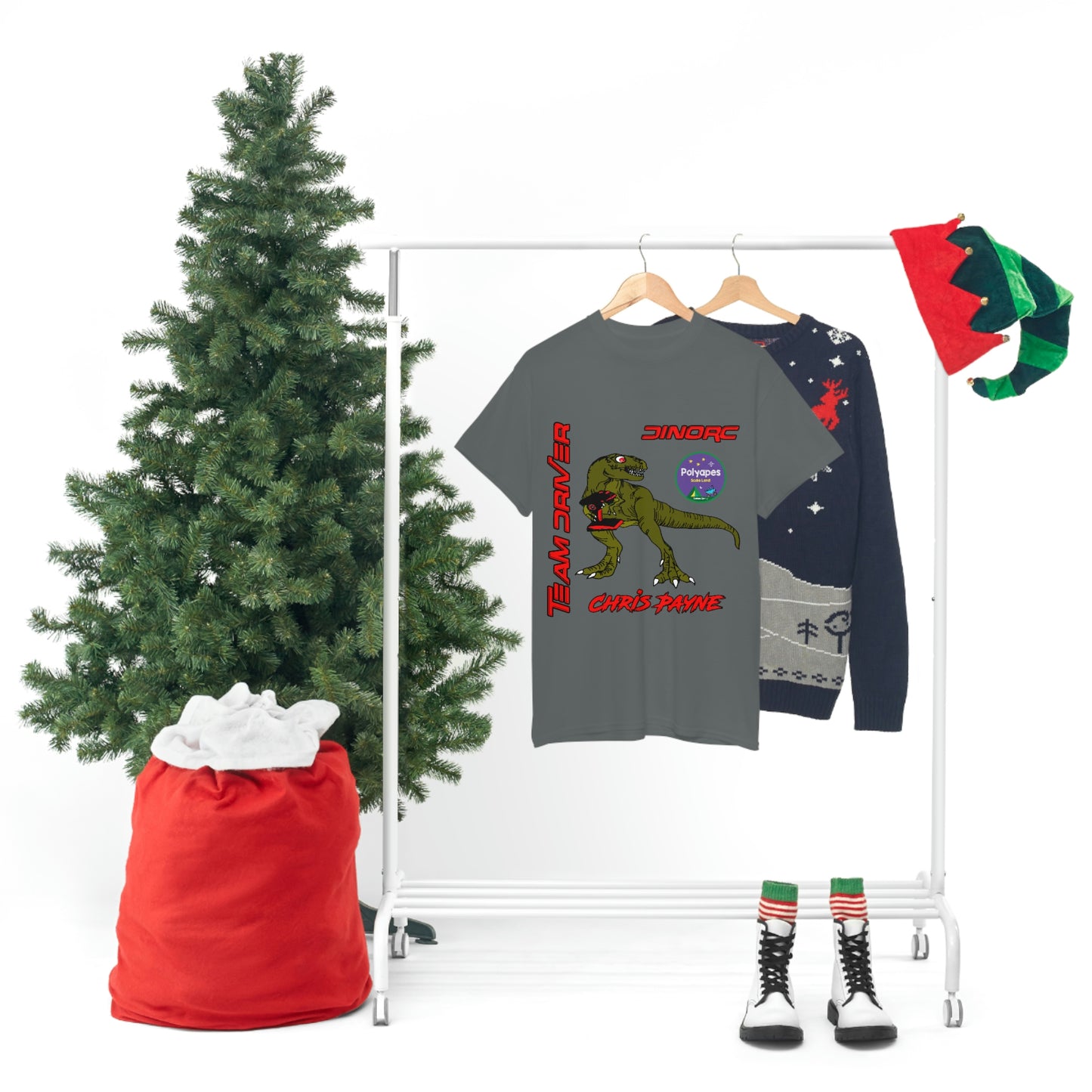 Chris Payne Raptor DinoRC Team Driver logo Front and Back DinoRc Logo T-Shirt S-5x 5 colors