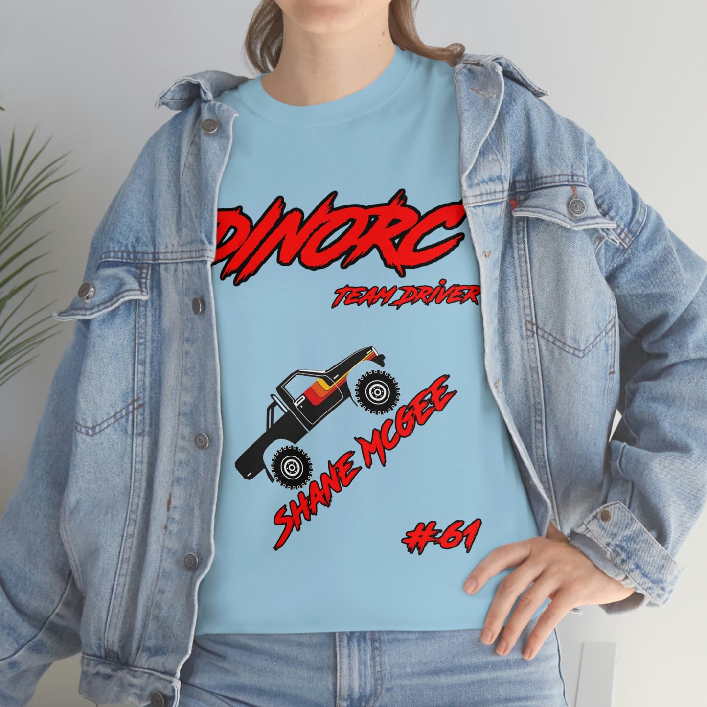 Team Driver Shane Mcgee truck logo Front and Back DinoRc Logo T-Shirt S-5x 5 colors