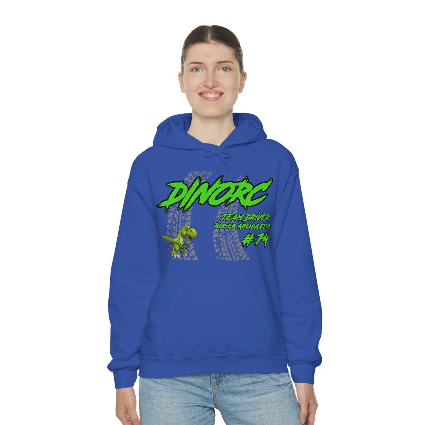 Team Driver Roger Archuletta DinoRC Logo Hooded Sweatshirt Heavy Blend™ Hooded Sweatshirt