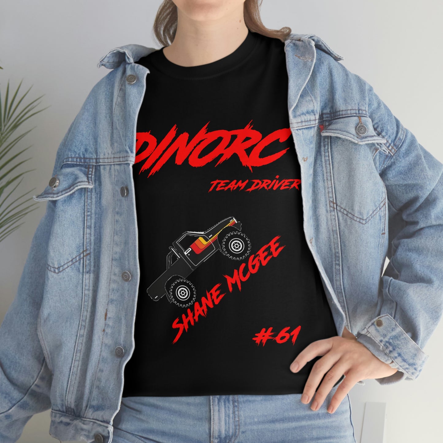 Team Driver Shane Mcgee truck logo Front and Back DinoRc Logo T-Shirt S-5x 5 colors