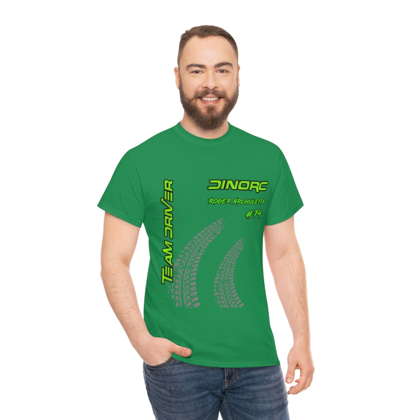 Team Driver Roger Archuletta Front and Back DinoRc Logo T-Shirt S-5x 5 colors