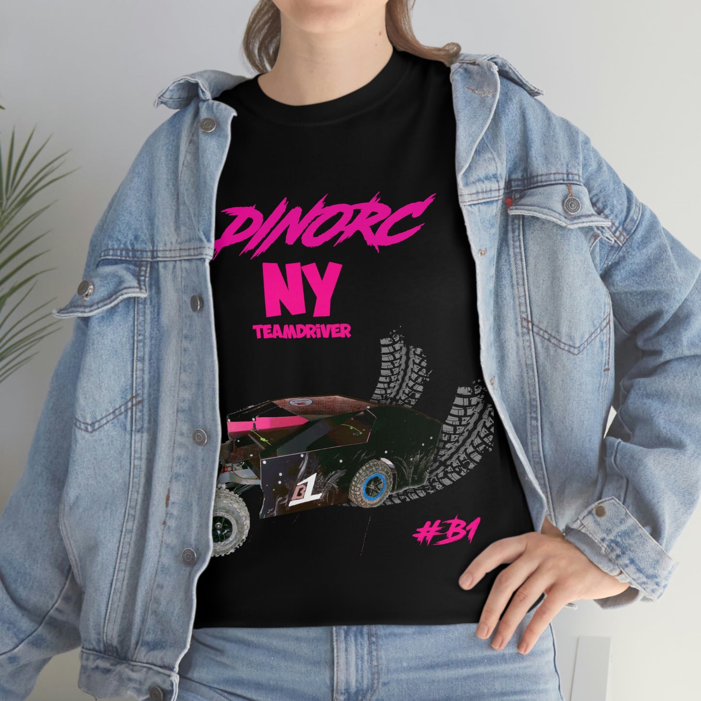 Team Driver Cherry Cherokee Front and Back DinoRc Logo T-Shirt S-5x 5 colors
