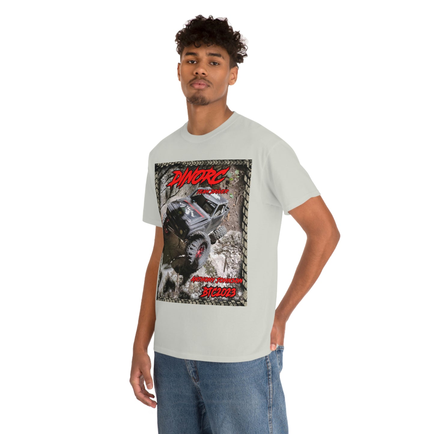 Anthony Johnson T rex DinoRC Team Driver truck logo Front and Back DinoRc Logo T-Shirt S-5x 5 colors