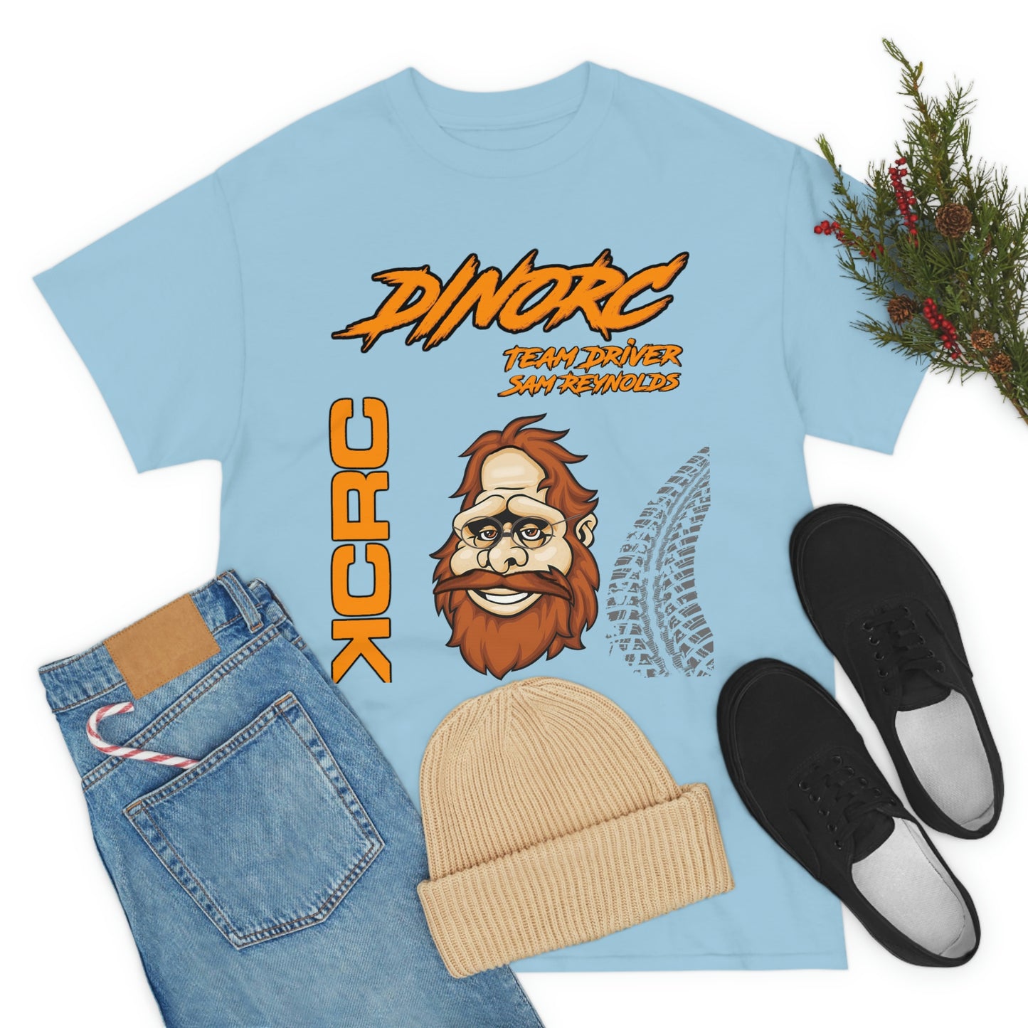 Team Driver Sam Reynolds Front and Back DinoRc Logo T-Shirt S-5x 5 colors