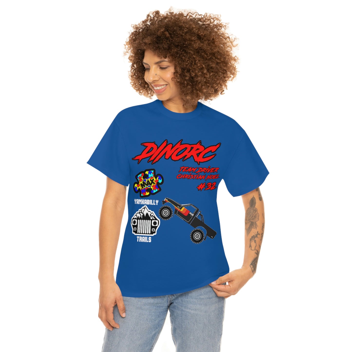 Team Driver Christian Noel truck logo Front and Back DinoRc Logo T-Shirt S-5x 5 colors