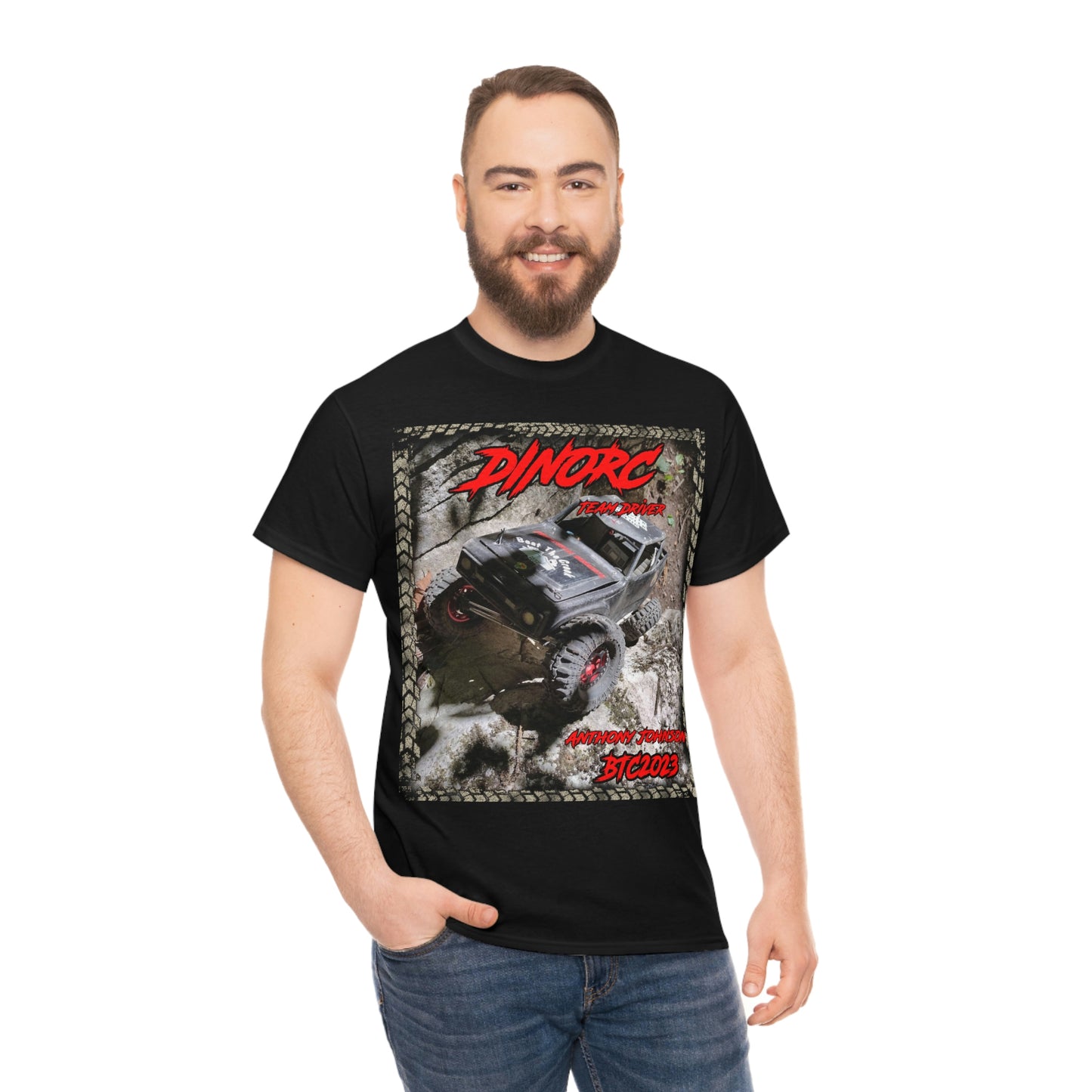 Anthony Johnson T rex DinoRC Team Driver truck logo Front and Back DinoRc Logo T-Shirt S-5x 5 colors