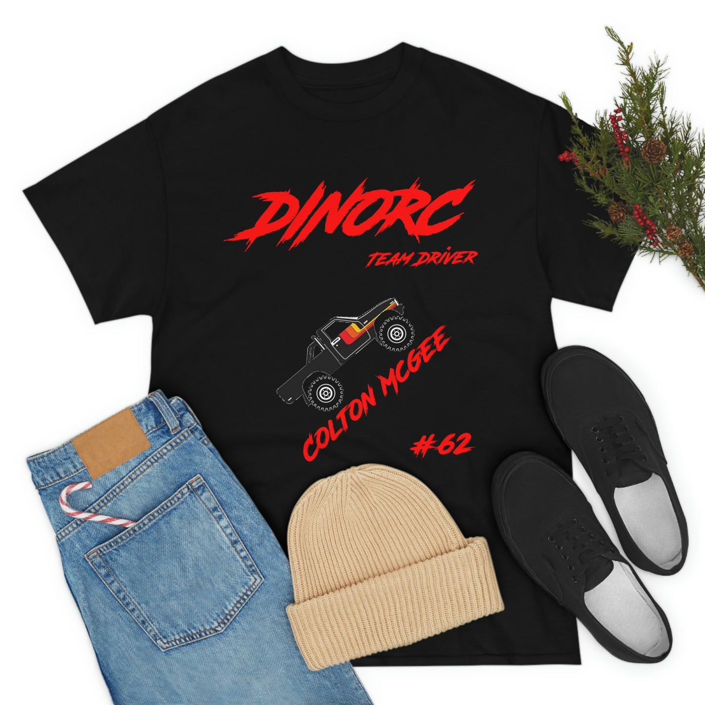 Team Driver Colton Mcgee truck logo Front and Back DinoRc Logo T-Shirt S-5x 5 colors