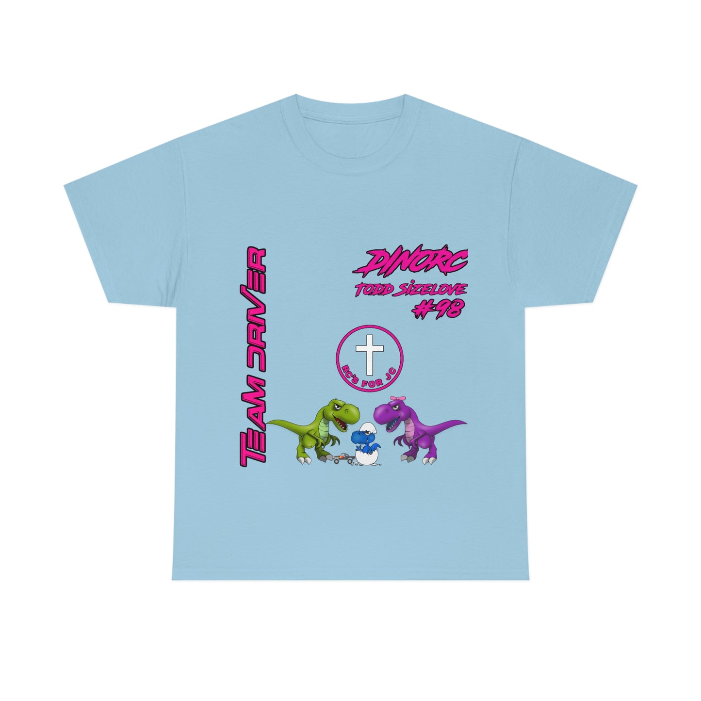 Team Driver Todd Sizelove truck logo Front and Back DinoRc Logo T-Shirt S-5x 5 colors