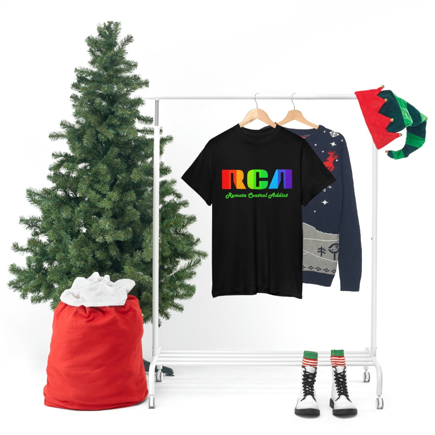 RCA Remote Control Addict Front Back DinoRc Logo T-Shirt S-5x Black White Green Blue