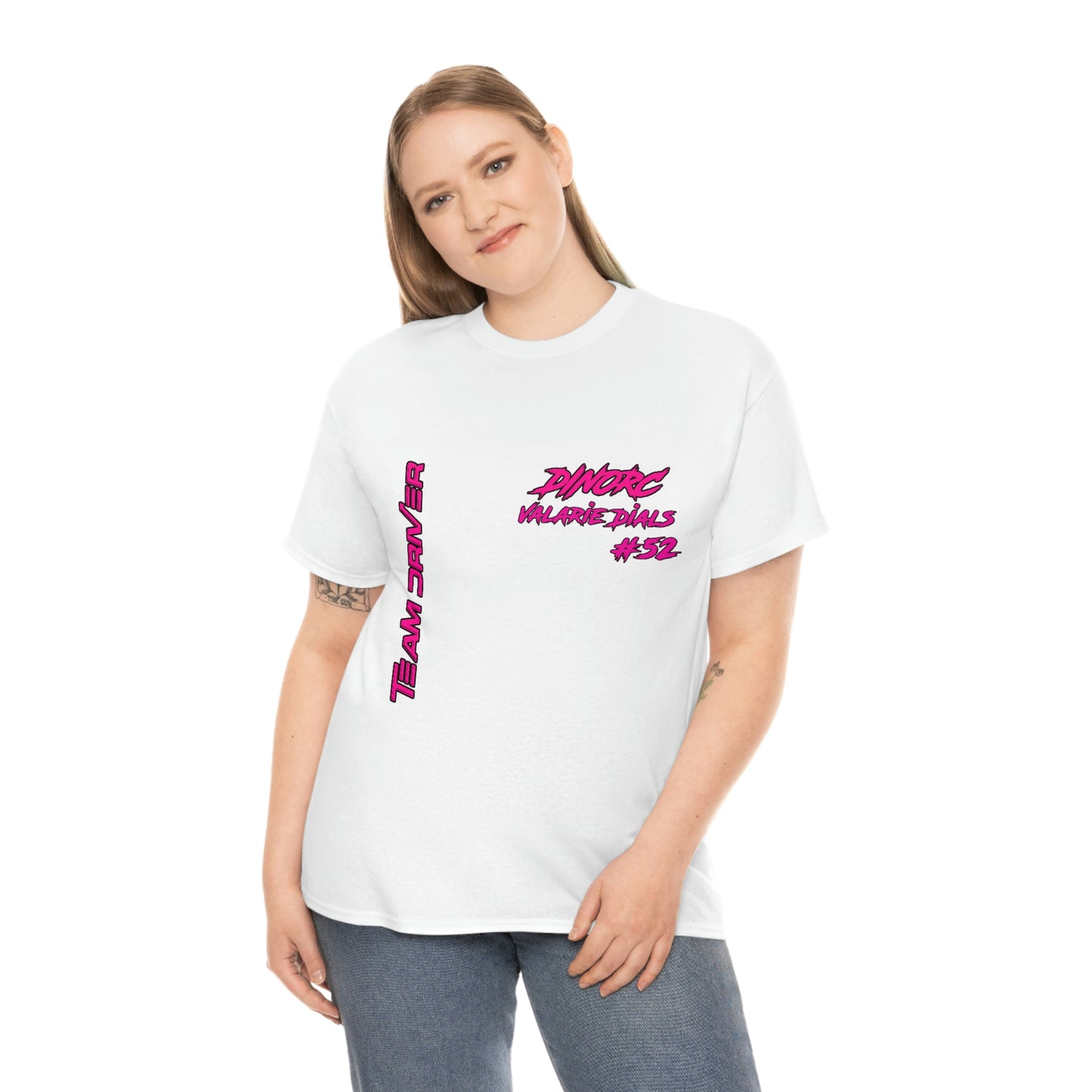 Team Driver Valarie Dials Dino's Divas Front and Back DinoRc Logo T-Shirt S-5x 5 colors